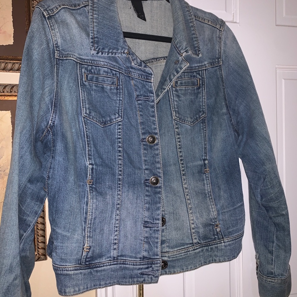 Lane Bryant Size 14 Cropped Blue Jean Jacket